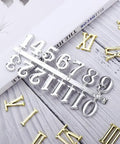 12 Piece Clock Numerals Kit For DIY Repair Arabic And Roman Digits Quartz Wall Clock Parts In Three Colors Plastic