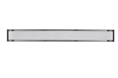 Heavy Duty 36 Inch Linear Shower Drain With Satin Stainless Steel Surface Mount Or Tile In Grate for easy installation and daily use.