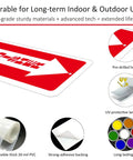 Self Adhesive Fire Extinguisher Sign 12 By 4 Inches Durable PVC Sticker with UV laminate, pre-drilled holes, and adhesive backing.