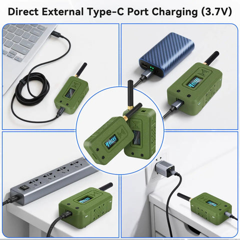 Dual Pack Esp32 Lora V3 Module Board Featuring Slick Hard Case And Reliable Battery Plug And Play Wifi And Bluetooth With 915 Mhz Antenna Compact Oled Display Type C Port For Arduino Meshtastic And Iot Projects Ready To Roll Straight Up Powerhouse with Type-C charging setup.