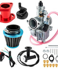 Carburetor Kit For Predator 212 And 224cc Engines With 26mm Throttle Assembly And Main Jets, shown with components