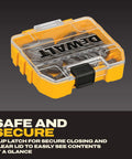 Go-To 18-Piece Compact Magnetic Drive Guide Set With Clear Lid, Yellow Finish, And Connectable Storage Case