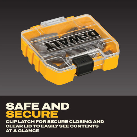 Go-To 18-Piece Compact Magnetic Drive Guide Set With Clear Lid, Yellow Finish, And Connectable Storage Case