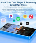 Jam Packed 80GB MP3 Player With Bluetooth And WiFi, 4.0 Inch Screen displaying music apps and streaming services icons