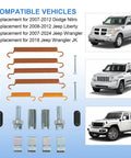 Rear Parking Brake Hardware Kit Replacement For Dodge Nitro 2007-2012, Jeep Liberty 2008-2012, Jeep Wrangler 2007-2024 components