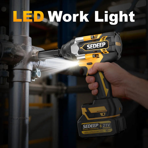 Impact Wrench Half Inch Cordless Beast Torque Gun With 1500 Nm Brushless Power in use with socket attachment
