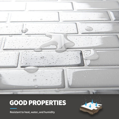Self Adhesive 12x12 Backsplash Tiles 10 Pack For Kitchen Shower And Fireplace showcasing water resistance properties