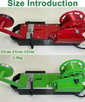 Desktop 3D Printer Filament Maker That Recycles PET Bottles Into Smooth Cord, featuring red and green components for easy operation.