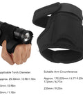Wrist Flashlight Holster And Adjustable Strap For 25-30mm Flashlights, Nylon Dive Light Wrist Strap, Hands Free Underwater Gear
