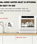 Compact Countertop Dishwasher With Four Smart Wash Cycles And Built In Water Tank Knocks Out Daily Cleanup Zero Hassle LED display with faucet and drain.
