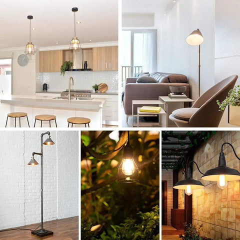 Stylish home decor with Dimmable LED Edison Style Filament Bulbs 100W Incandescent Equivalent 8W 1200 Lumens E26 Base 2700K