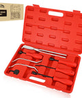 Eight Piece Pro Grade Drum Brake Tool Kit With Spring Installer Remover Compressor Retainer Pliers And Adjustment Spoons