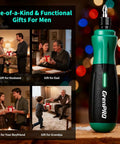 Heavy Duty Cordless Electric Screwdriver Kit With 51 Magnetic Bits And Integrated Led Light, Rechargeable Power Tool Built Tough displayed with gift scenes.