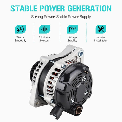 Plug And Play No Fuss Heavy Duty Alternator Replacement Fits Honda 3.5L Odyssey 2008 2009 2010 Pilot Ridgeline 2009 2011 MDX