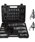 Heavy Duty Gear Puller Set With 3 Inch 4 Inch 6 Inch 8 Inch Jaws, Two And Three Jaw Pullers in black case with tools