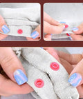 No Sweat No Sew Plastic Snap Fastener Kit With Heavy Duty Click Tool Assorted 12Mm Half Inch Bright Fabric Snaps used on fabric.