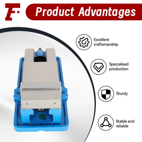 4 Inch Lock Down Milling Vise Workhorse For Drill Press And Milling Machine With 100 Mm Jaw Width showing craftsmanship and features