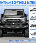 12V 10W Solar Car Battery Charger And Maintainer with Alligator Clip on vehicle windshield