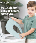 No Sweat Folding Travel Potty Training Seat For Little Ones With Super Simple Pull Tab and Compact Foldaway Design in use.