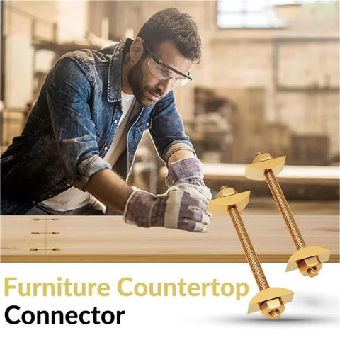 Heavy Duty Countertop Joiner Connectors Kit 10 Pcs M8x100mm Drawbolt Bolts for Bed and Butcher Block Countertops DIY assembly