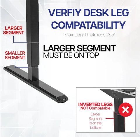 Hella Sturdy Clamp On Desk Leg Mount For Large PC Towers Under Desk CPU Storage Rack Easy Tool Free Setup Keeps Your Rig Off The Floor Gamer Battlestation Desk Organizer Black with segment compatibility guide.