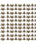 Bronze star-shaped stud rivets with 14mm Chicago screws, 50-piece DIY clothes/shoes/purse set
