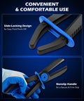 Long Reach Hose Pinch Off Pliers Set 3 Piece Pro Grade All In One Clamp Pliers with slide-locking design and nonslip handle
