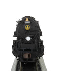 Front view of EM1 2 8 8 4 DCC Sound Value Equipped Steam Locomotive In N Scale With Die Cast Boiler and Frame on track BO 7628.