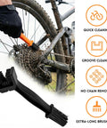 Two Pack Chain Cleaner Brush For Motorcycle And Bicycle Chains With Dual Ended Design Three Sided And Long Bristles Scrub Tool Dirt Remover For Crankset And Gear Keeps Chains Smooth And Shiny used on bike gear.