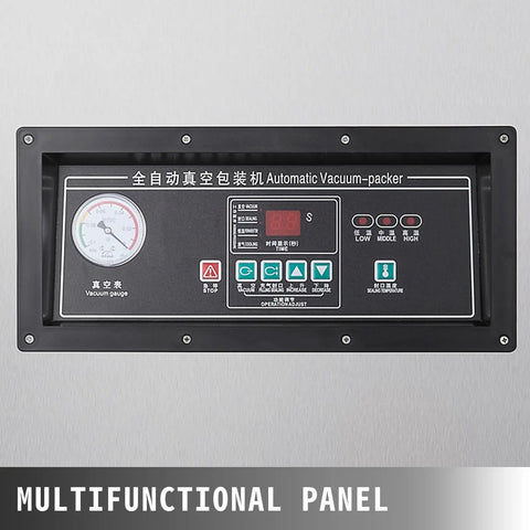 Multifunctional control panel of Straight Up One Thousand Watt Vacuum Sealer For Kitchen Storage And Light Commercial Use.