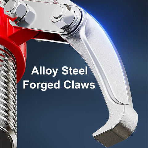 Close-up of 50T Hydraulic Bearing Puller And Gear Separator Tool with alloy steel forged claws, showcasing heavy-duty construction.