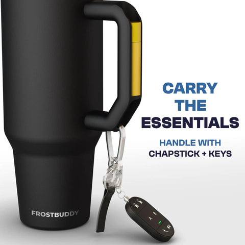 Heavy Duty 50oz Tumbler With Double Wall Insulation Keeps Drinks Ice Cold Or Piping Hot All Day Long Cinnamon Stainless Steel Build with keychain.