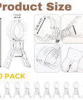 Clear Balloon Arch Clips Set, 10 Pack, 3.5 Inch Heavy Duty Spring Clips for Balloon Arches and Backdrops, Waterproof Rustproof ABS Plastic
