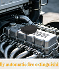 Automatic Fire Suppression System And Vehicle Fire Extinguisher With Self Activating Aerosol Mechanism For Cars Trucks And Vans providing fire protection on an engine.