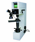 Pro Grade Brinell Rockwell Vickers Hardness Tester For Heavy Duty Machine Shops with adjustable glass scope and manual controls.