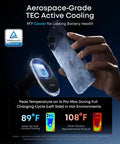 Prime MagSafe Car Mount Charger with Qi2 25W Wireless Fast Charging, showcasing cooling feature with iPhone.