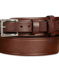 Men's Leather Belt 1.75 Inch Wide For Work Casual And Dress Built To Last Durable Brown Belt With Classic Style Metal Buckle
