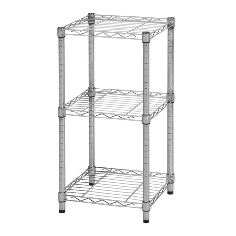 Rock Solid 3 Tier Stackable Chrome Wire Shelving Rack Carrying 200 Lb Per Shelf For No Fuss Quick Assembly And Compact Modular Organization For Closets Counters And Corners