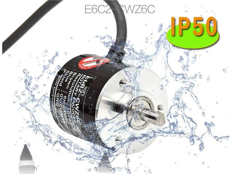 Incremental Rotary Encoder 40mm Diameter With 2 Meter Cable 5-24V DC Supply Model E6B2-CWZ5B 1000 PPR Pro Grade Precision Encoder For CNC, Robotics And Automation Projects New JP Origin Durable Build waterproof rotary encoder with shaft and cable, IP50