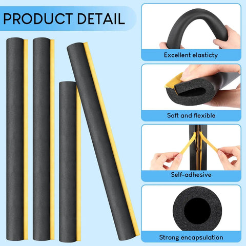 24 Pack Self Adhesive Foam Pipe Insulation Tubes For Three Quarter Inch Water Lines Pre Slit Quick Fit Covers detailing elasticity