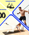 Hella Durable Resistance Band Wall Mount Rack With Two Sturdy Aluminum Brackets And Five Thick Elastic Cords for home workouts.