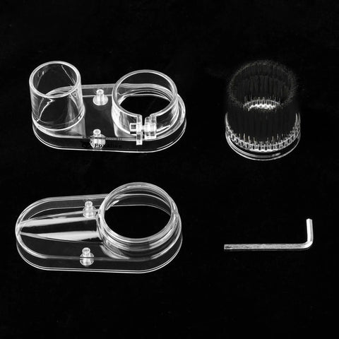 Dust Shoe For 42mm Spindle CNC Router Fits Masuter Pro And Mastuer 4040, 60W Spindle Motor, 38mm Hose Size, Transparent ABS Construction