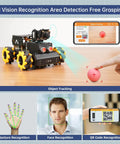 Robot Car Kit With Raspberry Pi 5 AI Vision HD Camera And Python Open Source DIY Fun For Teens And Grownups, TurboPi Standard Kit