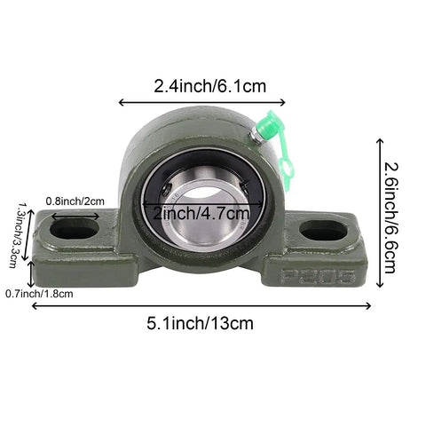 Six Pack 1 Inch UCP205 16 Pillow Block Bearings Heavy Duty With Screw Lock Self Aligning Mounted Bearings for Drift Trike