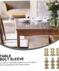 Table Dowel Pin Alignment Kit With 20 Pieces Connectors For Long Lasting Furniture Projects DIY Friendly Pro Grade Metal Dowel Pins For Precise Alignment Easy Fit Durable Table Fasteners For Sturdy Joints And Quick Setup, brass table bolt sleeves