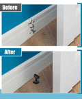 Before and after using 12 Pack Heavy Duty Floor Mounted Door Stop 3 Inch Aluminum Commercial Grade Door Stopper With Rubber Bumper