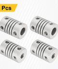 Four Pack Flexible Shaft Couplings 4mm to 6mm Bore Aluminum Alloy Joint Connectors For 3D Printers CNC Machines Stepper Motors