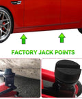 Two Pack Rubber Jack Pad For Trolley Floor Jack Disk Pad Adapter Pinch Weld Jack Anti Slip Rail Frame Support Block