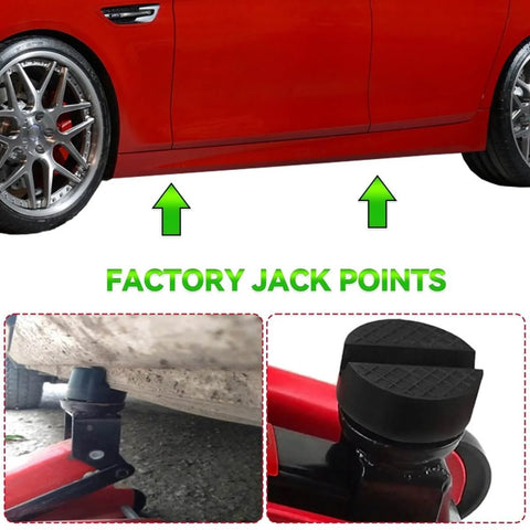 Two Pack Rubber Jack Pad For Trolley Floor Jack Disk Pad Adapter Pinch Weld Jack Anti Slip Rail Frame Support Block