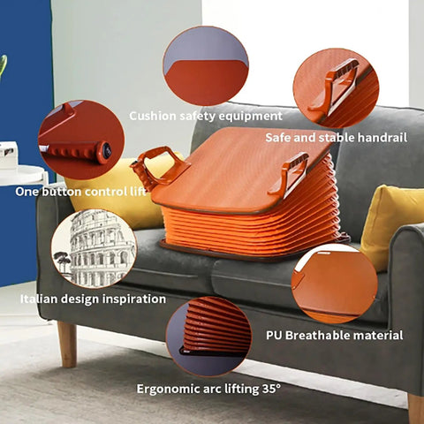 Total Game Changer For Mobility Seating Easy Peasy One Touch Lift Armchair with adjustable height, ergonomic design, and PU material.